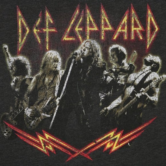 Def Leppard Sweatshirt Shirt Gray Rock Band L Large - Picture 5 of 10